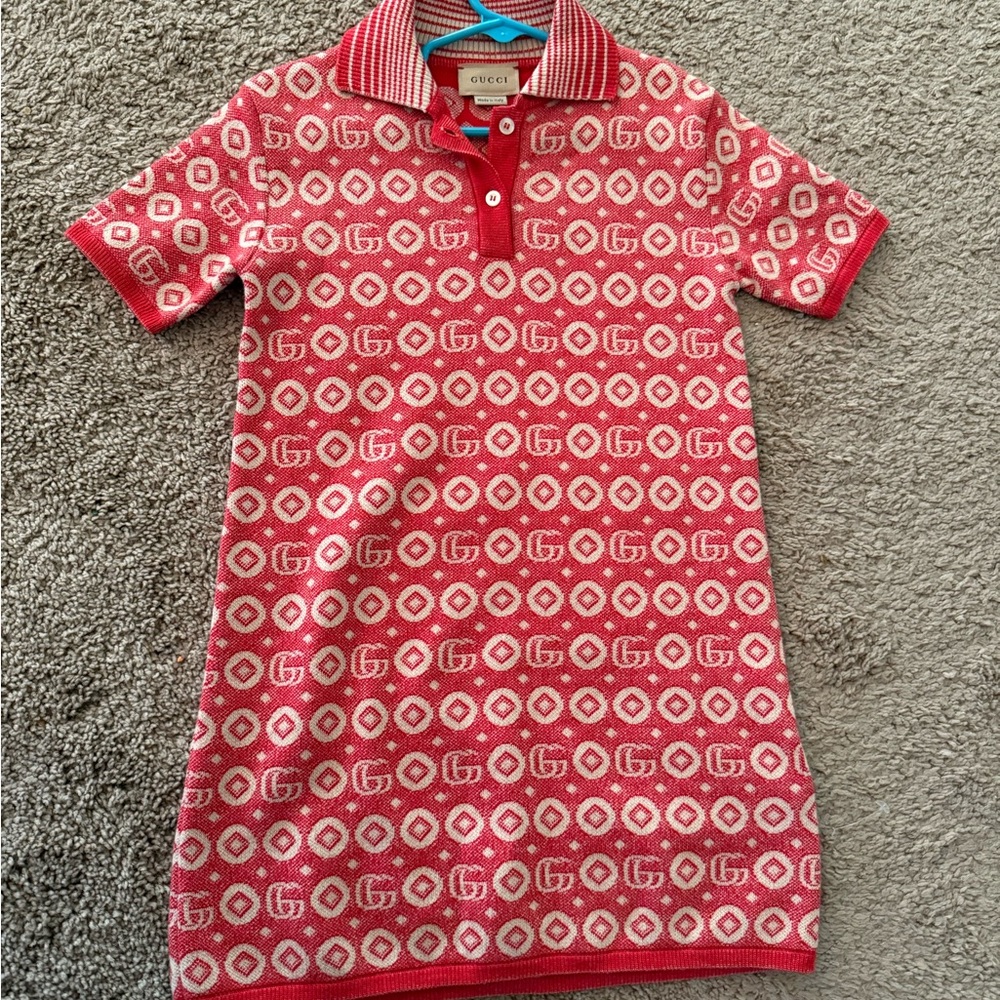 Gucci Kids Red and White Casual Dress